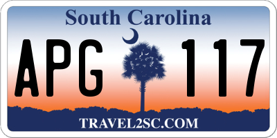 SC license plate APG117