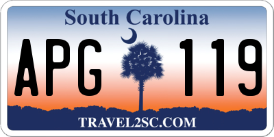 SC license plate APG119