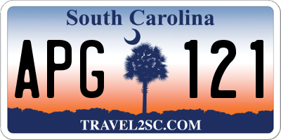 SC license plate APG121