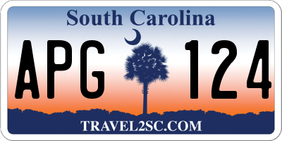 SC license plate APG124