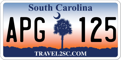 SC license plate APG125