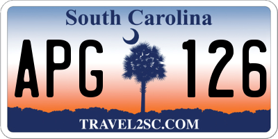 SC license plate APG126