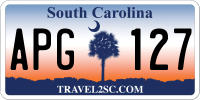 SC license plate APG127