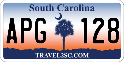 SC license plate APG128