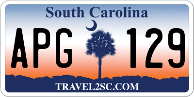 SC license plate APG129