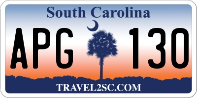 SC license plate APG130