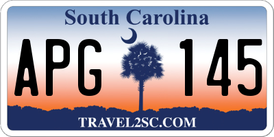 SC license plate APG145