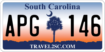 SC license plate APG146