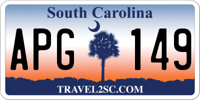 SC license plate APG149