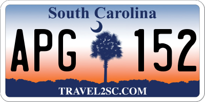 SC license plate APG152