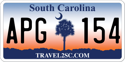 SC license plate APG154