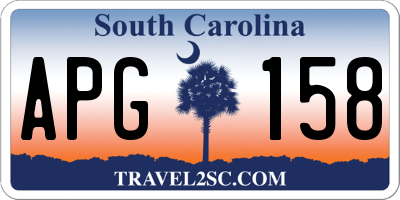 SC license plate APG158