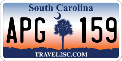 SC license plate APG159