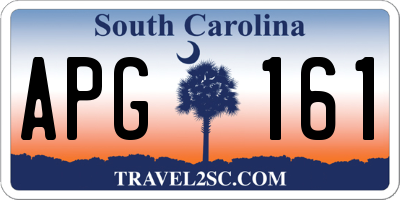 SC license plate APG161