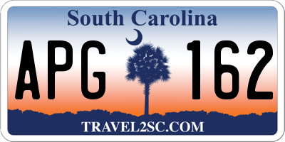 SC license plate APG162