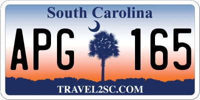 SC license plate APG165