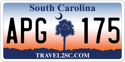 SC license plate APG175