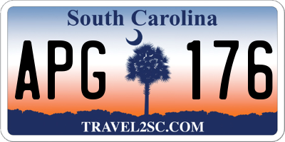 SC license plate APG176