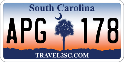 SC license plate APG178