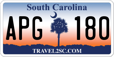SC license plate APG180