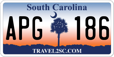 SC license plate APG186