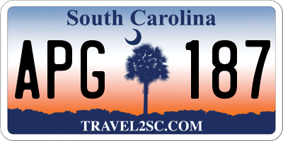 SC license plate APG187