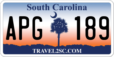 SC license plate APG189