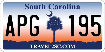 SC license plate APG195