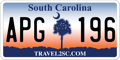 SC license plate APG196