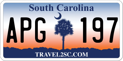 SC license plate APG197