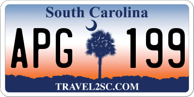 SC license plate APG199