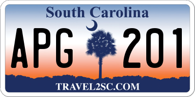 SC license plate APG201