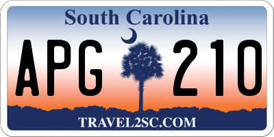 SC license plate APG210