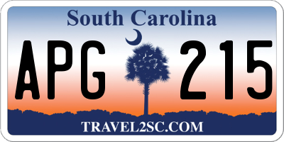 SC license plate APG215
