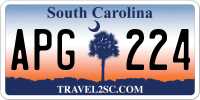 SC license plate APG224