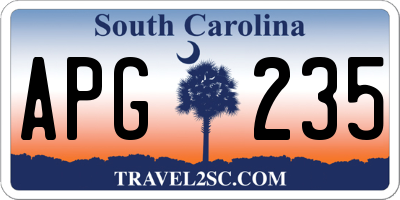 SC license plate APG235