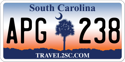 SC license plate APG238