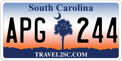 SC license plate APG244