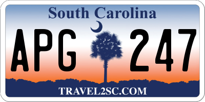 SC license plate APG247