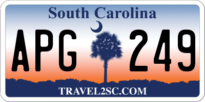 SC license plate APG249