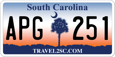 SC license plate APG251
