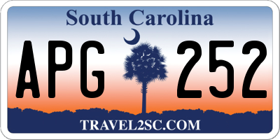 SC license plate APG252