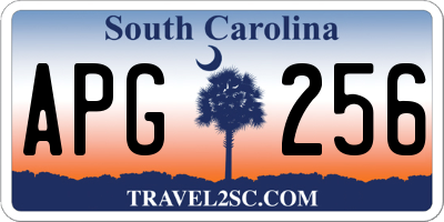 SC license plate APG256