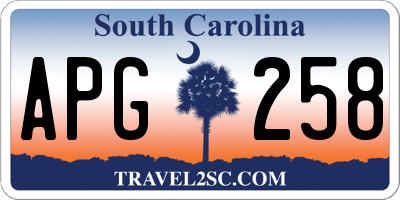 SC license plate APG258