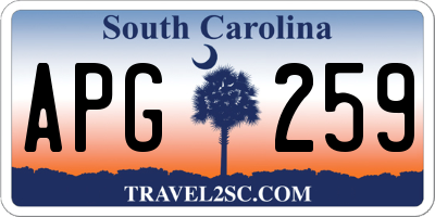 SC license plate APG259