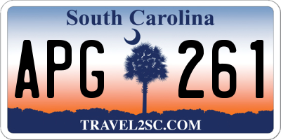 SC license plate APG261