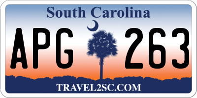 SC license plate APG263