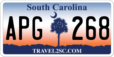 SC license plate APG268