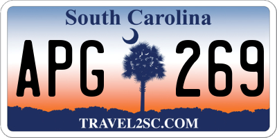 SC license plate APG269