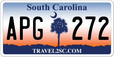 SC license plate APG272